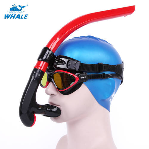Whale Professional Quality Anti-Fog Lens Waterproof Swimming Goggles Snorkel Eyewear Men Women Diving Snorkel Glasses Set