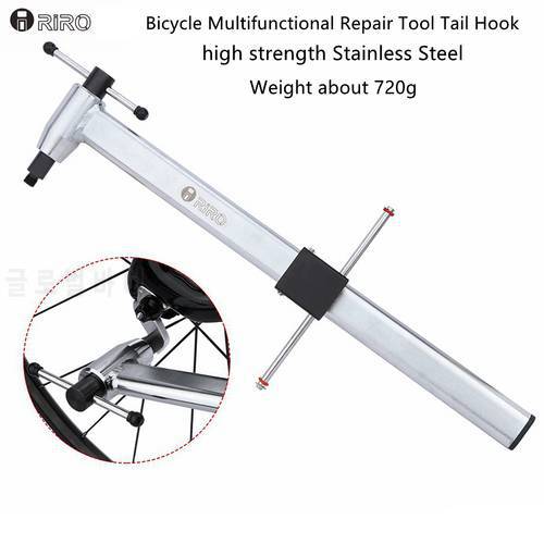 Riro Multifunctional Repair Tool Tail Hook Corrector for MTB Road Bike Rear Derailleur Hanger Alignment Gauge Stainless Steel
