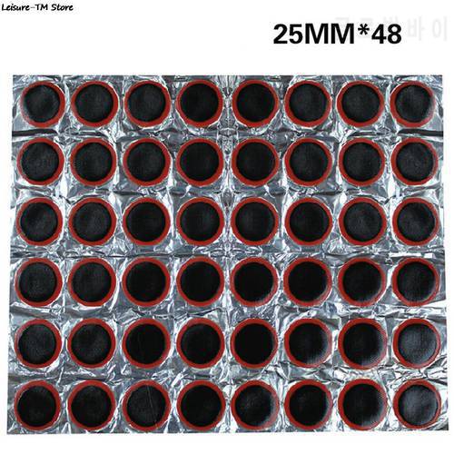 48PCS/24PCS 25mm Round Rubber Bicycle Tire Patch Cycle Repair Tools Cycling Bike Tire Tyre Inner Tube Puncture