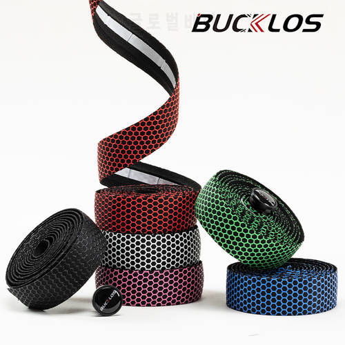 2PC BUCKLOS Road Bike Handlebar Tapes Soft Silicone PU EVA Bicycle Tape Non-slip Shock-absorption Handle Strap Cycling Parts