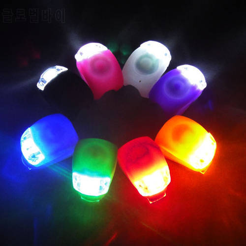 Outdoor Mini Waterproof Silicone Mountain Bike Lights Bicycle Beetle Safety Warning Lights Front Rear Tail Lights