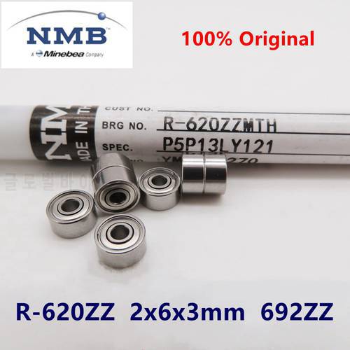 50pcs NMB high speed bearing R-620ZZ 692ZZ MR62ZZ 620 miniature ball bearings 2x6x3 2x6x2.5 2x6x2.3 mm model motor bearing