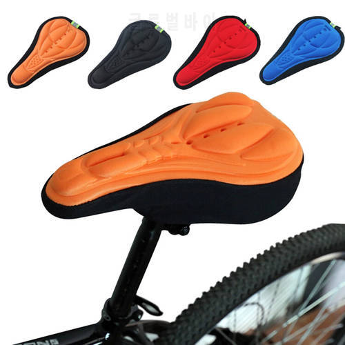 3D Gel Bicycle Seat Saddle Pad Soft Bike Saddle Seat Cover Comfortable Foam Seat Cushion Cycling Saddle Bicycle Accessories