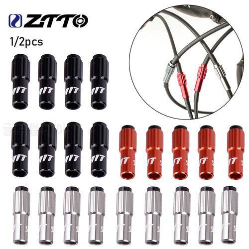 ZTTO Micro Adjustable Screws MTB Bike Brake Cable Gear Shift Connector Road Bike Shifter Cable Line Parts Regulator Housing Caps