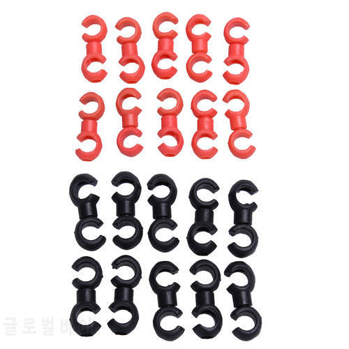 ​10pcs S Shaped Hook Clips Rotating Bike Brake Gear Cross Cable Tidy Clip Tool for MTB City Road Folding Bike Fixed Gear Bicycle