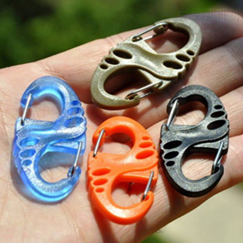 New Arrival 1 Pcs S 8-shaped hanging backpack theft buckle snap clip mount climbing carabiner key chain