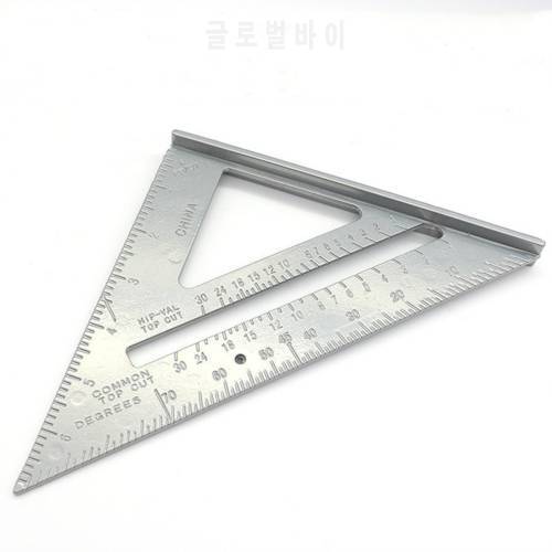 7 Inch Carpentry Triangle Ruler Aluminum Alloy Triangle Ruler Woodworking Decoration Big Triangle Ruler Angle Ruler