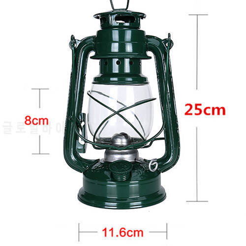 19/25cm Oil Lamp Kerosene Lamp Vintage Camping Light Outdoors Lantern Style Decor Multifunction Iron Camping Lamp Oil Lantern