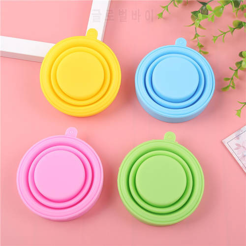 Fengtu Folding Cup Solid Color Water Folding Gargle Cup for Outdoor Travel Tea Glass Cup Silicone Cups Travel Protable