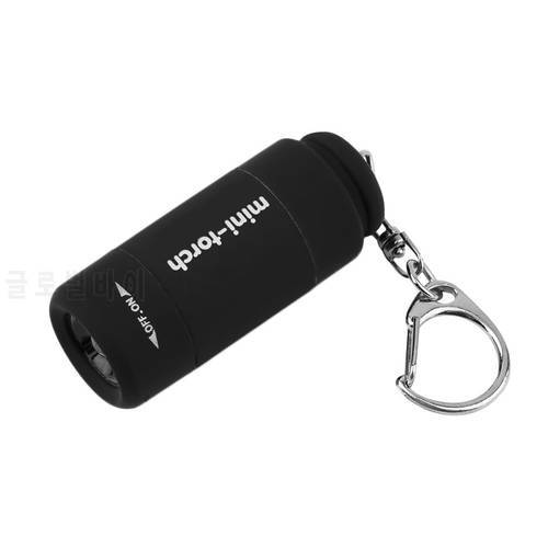 1pcs Portable Mini Keychain Pocket Torch USB Rechargeable Light Flashlight Lamp 0.5W 25Lm Multicolor Mini-Torch