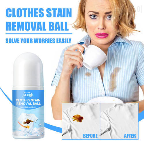 Stain Removal Roller Portable Fast Stain Removing Clear Liquid Safe to Cloth & Fabric for Most Cloth & Stain 50ml XR-Hot
