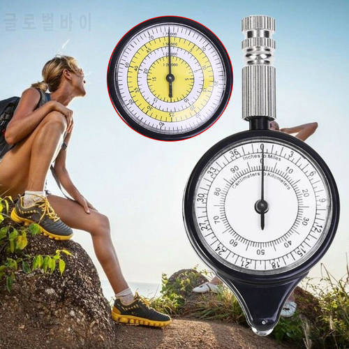 2022 New Map Rangefinder Odometer Multifunction Compass Curvimeter Climbing Map Scale Ruler Hiking Camping Survival Guiding Tool