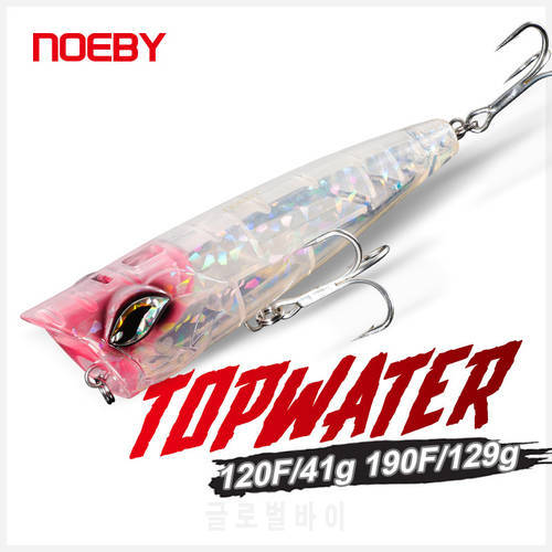 NOEBY Topwater Popper Fishing Lure 120mm 41g 150mm 94g 190mm 129g Jet Popper Artificial Hard Bait for GT Tuna Sea Fishing Lure