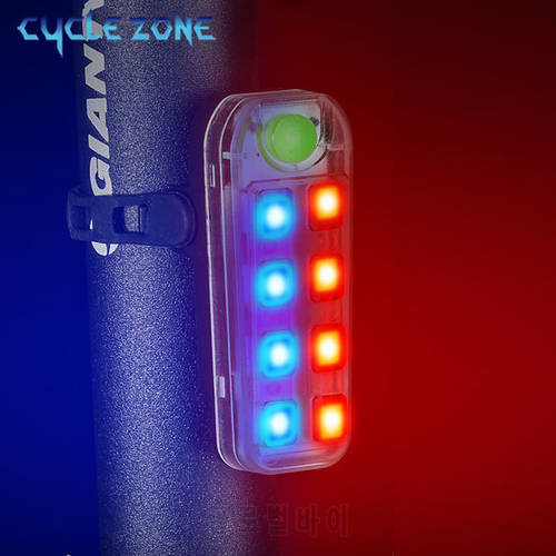 8 LED Bike Rear Light USB Rechargeable IPX4 Waterproof Safety Warning Cycling Lamp MTB Bicycle TailLight Helmet Backpack Light