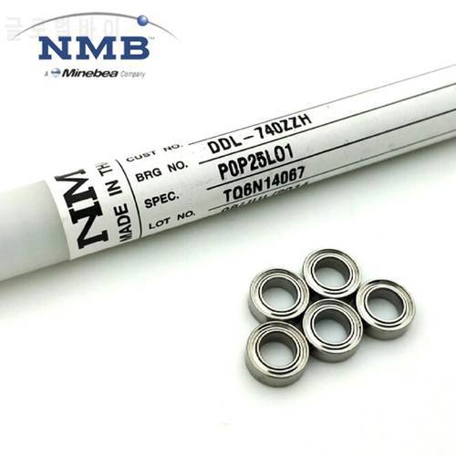 100pcs original NMB stainless steel bearing DDL-740ZZ 4x7x2.5mm SMR74ZZ miniature ball bearings SMR74Z 4*7*2.5 mm