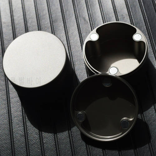 Titanium Magnetic Round Pill Box Capsule Tablet Storage Container For Tiny Things Outdoor Camping EDC Case