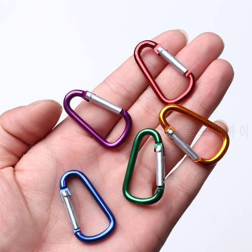 Alloy Carabiner Camping Hiking Hook Safety Aluminum D-Ring Key Chain Clip Keyring Snap Hook Outdoor Travel Kit High Quality