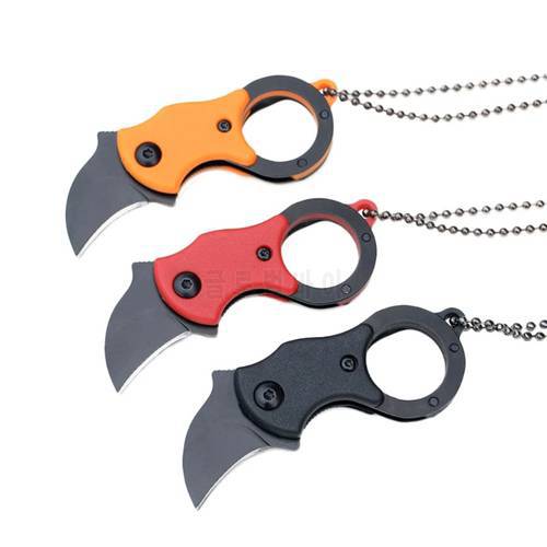 Outdoor EDC Mini Knife Pocket Folding Cutter Necklace Portable Paper Cutting Knife Stainless Steel Blade