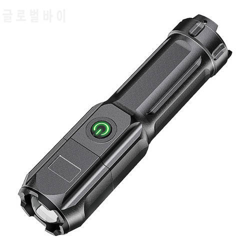 Powerful LED Flashlight Waterproof Scalable Portable 500m Best Camping Home Outdoor Zoom Hand Lamp USB Charge 4 Modes Ciclismo