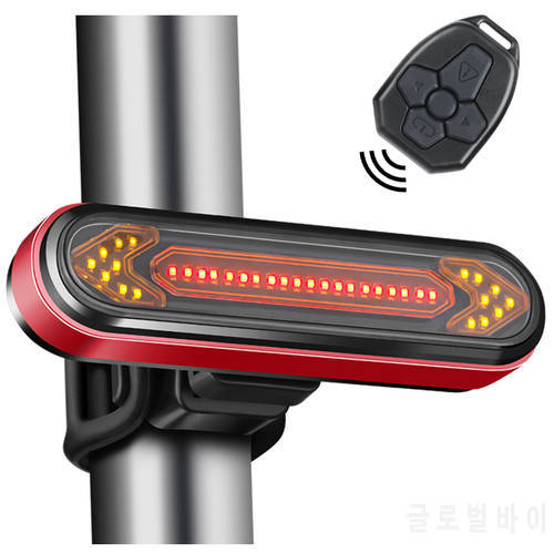 Bicycle Turn Signals Light Bike Rear Tail Light MTB Road LED Smart Wireless Remote Control USB Cycling Lamp Bicycle Lantern