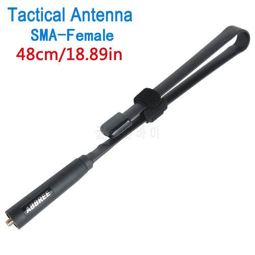 Tactical Antenna SMA-Female 48CM Dual Band VHF UHF 144/430Mhz Foldable For Walkie Talkie Baofeng UV-5R UV-13 PRO ABBREE AR-518