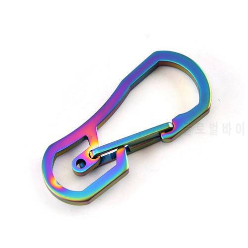 1PC Titanium Plating Carabiner Camping Clip Outdoor Key Ring Hanging Keychain Holder Keyring Buckle Hook Camping Backpack Clasps