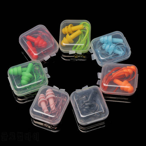 1 Pair Soft Silicone Ear Plugs Swimming Pool Accessories Water Sports Hearing Protection Noise Reduction Earplugs