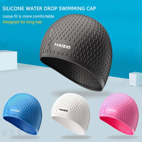 Swimming Caps for Adults Women Men Waterproof Ear Hair Protection Sport Summer Pool Bathing Hat Silicone Ear Protection Swim Hat