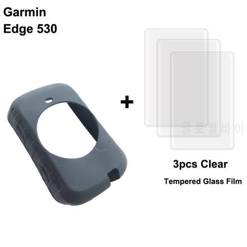 Garmin Edge 530 EDGE 830 Case & 3PCS Tempered Glass Film 1pc GPS Computer Case 3pcs Screen Protector Cover for edge 530 830