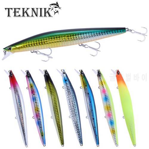 TEKNIE Hard Bait Fishing Lure Saltwater Fioating Minnow 145mm 23g Saltwater Bass Pike Long Casting Hard Baits Tungsten Weight