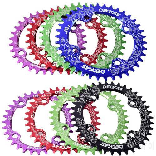 Deckas 104BCD Oval / Round Narrow Wide Chainring MTB Mountain Bike Bicycle 32T 34T 36T 38T Crankset Tooth Plate Parts 104 BCD