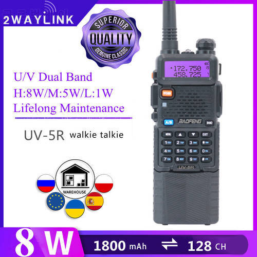 Upgrade 3800mAh Baofeng UV-5R 8W Walkie Talkie 10 Km Uv5r Walkie-talkie Ham Radio 10KM Baofeng UV-9R UV-82 UV-8HX UV-XR Uv 5r