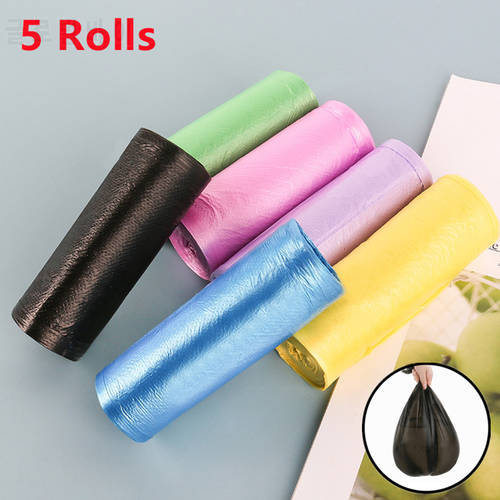 5 Rolls Portable Biodegradable Bags Outdoor Camping Festival Toilet Clean Composting Waste Bags Camper Vans Practical Clean Tool