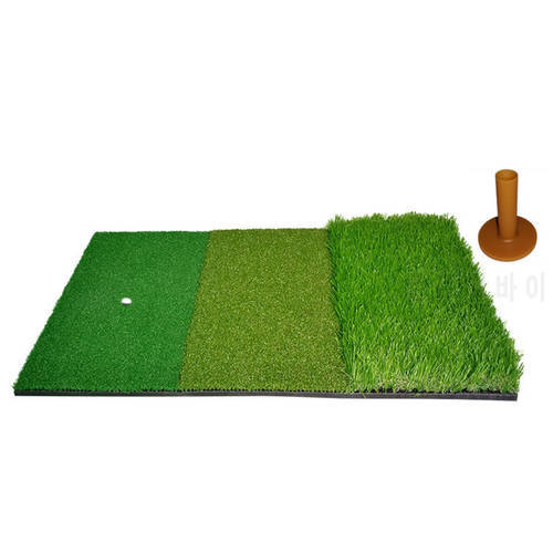Outdoor Putter Grass Pad with Tee Holder Golf Swing Exerciser Mat Multi-function for Easy Safety Exercise Accessories