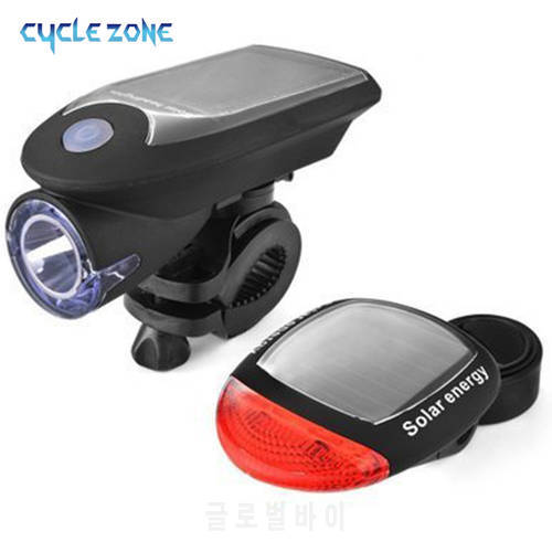 Bike Front Lights and Back Solar Bicycle Light Sets USB Rechargeable LED 3 Modes Safety Warning Lamp for Women Men MTB Cycling