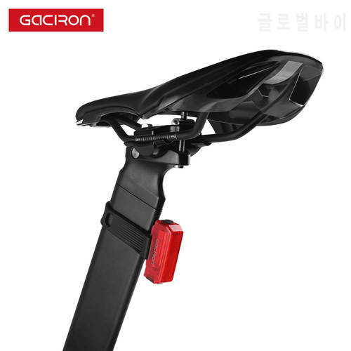 GACIRON NEW Bicycle Rear Light USB Charge Safety Warning Transparent Bicycle LED Lamp Waterproof Night Riding Cycling Taillight