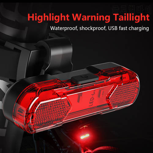 LED Bike Light Rear USB Rechargeable Lamp Cycling Safety Warning Taillight MTB Mountain Road Bicycle Tail-lamp Bike Accessories