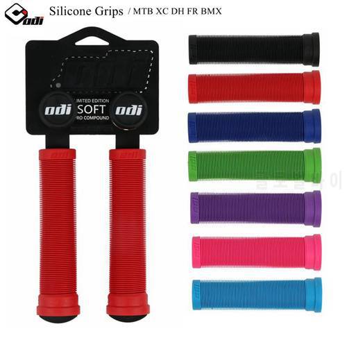 ODI Bicycle Handlebar Grips Silica Gel Handlebar Grip Non-slip Shock-absorbing Handlebar Cover XC / AM Downhill Folding Bike