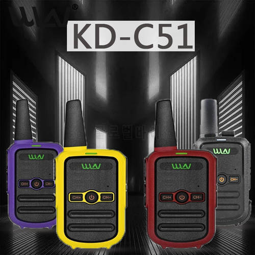 2021 NEW 2pcs WLN KD-C51 MINI handheld fm transceiver portable two way Radio Ham HF cb radio Walkie Talkie