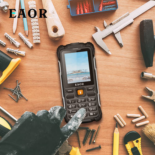 EAOR Outdoor Rugged Phone Shockproof Cellphone IP68 Waterproof Keypad Phone 3000mAh Power Bank Feature Phone with Glare Torch