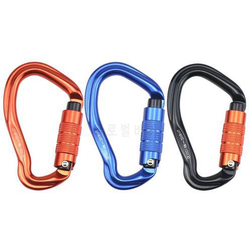 23KN Climbing Carabiner Auto Locking and Heavy Duty Hook for Climbing Rappelling H8WC