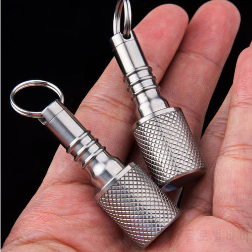 Pure Titanium Mini Waterproof Warehouse Small Medicine Bottle Sealed Outdoor Portable First Aid Pill Bottle Sealed Can