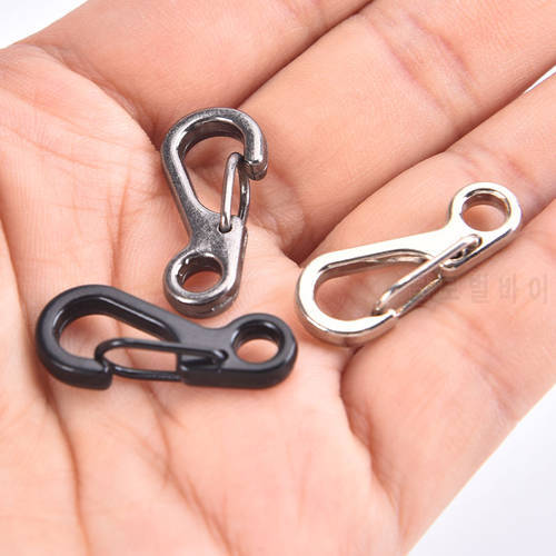 10Pcs Mini Spring Backpack Clasps Climbing Carabiners Keychain Camping Hooks