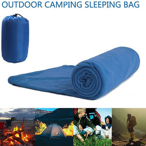 Warm Fleece Sleeping Bag Liner Portable Travel Sleeping Bag for Outdoor Camping Hiking Climbing Lightweight warm sleeping bag
