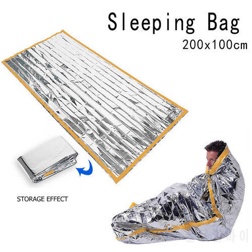 Sleeping Bag Waterproof Lightweight Thermal Emergency Sleeping Bag Bivy Sack Survival Blanket Bags for Camping Activities Hiking