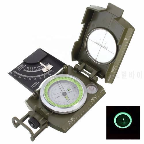 Military Compass Keychain Geological Survival Camping Pocket Prismatic Compass Surveyor&39s Multifunctional