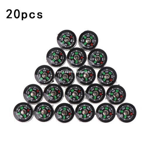 20Pcs Mini Pocket Button Survival Small Compasses For Hiking Camping Outdoor Dropship