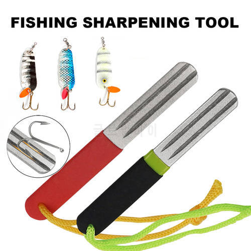 Portable Outdoor Fishing Hook Sharpener File Frosted Grinder Fishing Tackle Carp Coarse Fly Fish Hook Groove Sharpener