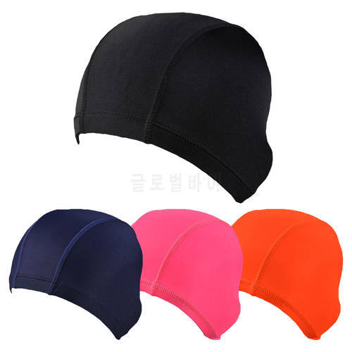 Free Size Swimming Cap Fabric Protect Ears Long Hair Sports Pool Swimming Cap Hat Sports Slim Swimming Cap for Adults