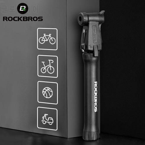 ROCKBROS Bike Pump 100PSI FV AV Gas Nozzle Bicyle Pump MTB Road Mini Portable Air Inflator Stainless Alloy Cycling Accessories